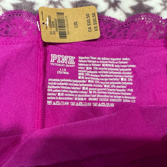 NWT Victoria Secret Pink Hipster Panties - Picture 4 of 6
